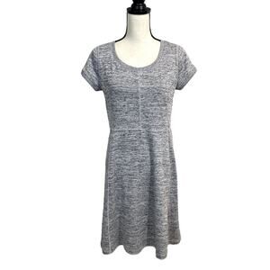 T by Talbots Heather Gray Fit and Flare T-Shirt Dress